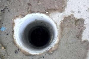 Kanalizačné potrubie po krtkovaním